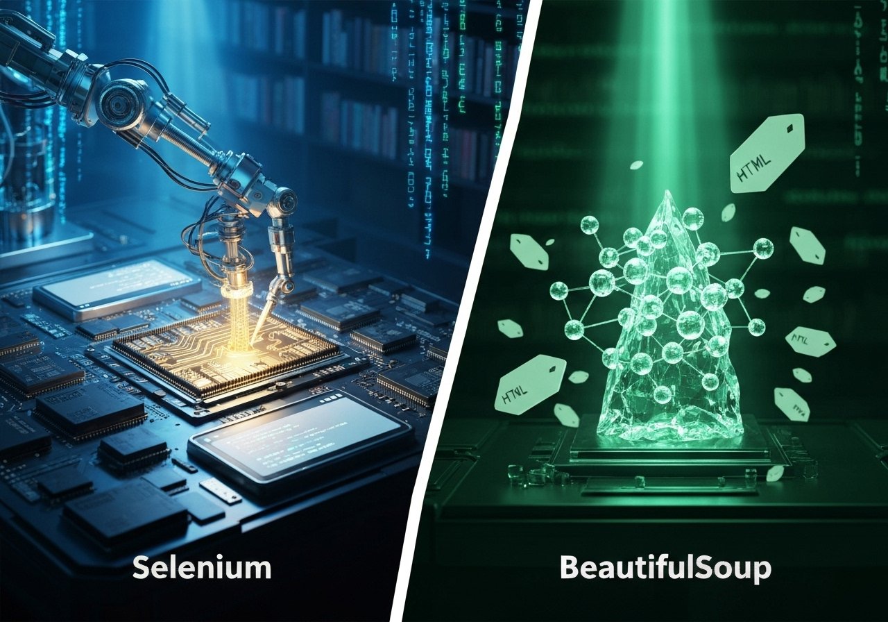 Selenium과 BeautifulSoup의 차이