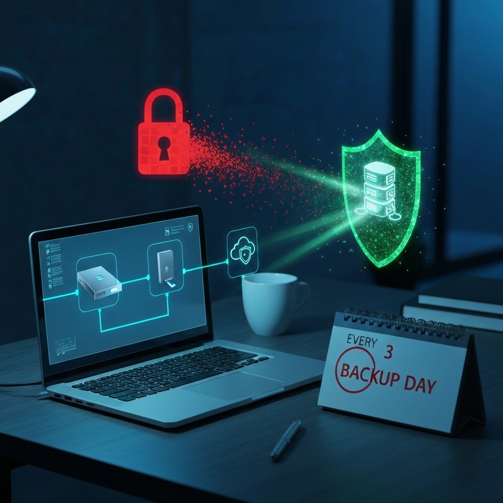 랜섬웨어 예방을 위한 백업 습관 관련 이미지